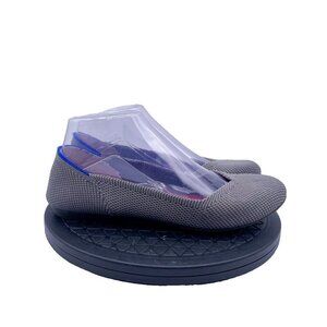 Rothy’s The Flat Women Birdseye Pebble Grey Slip On Round Toe Shoe Size 6.5